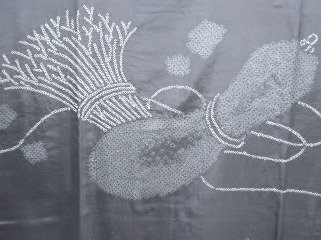 アンティーク　絞り瓢箪模様男物長襦袢